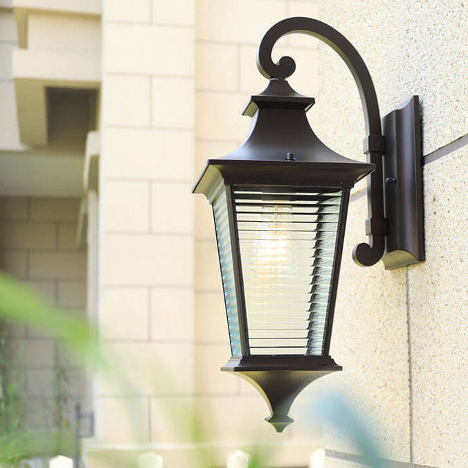 Square Aluminum Outdoor Waterproof 1-Light Wall Sconce Lamp