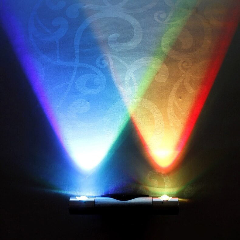 Acrylic Aluminum Cylinder Rotating LED Wall Sconce Lamp