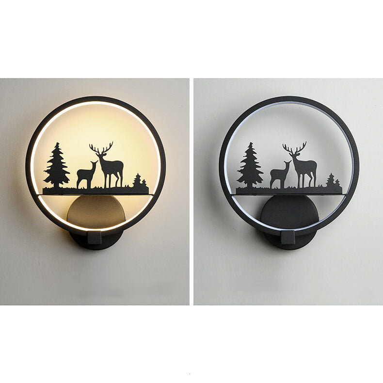 European-style Round Silicone Acrylic LED Wall Sconce Lamp
