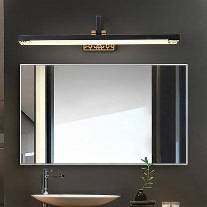 Chinese Iron Bar Rotating LED Mirror Front Wall Sconce Lamp