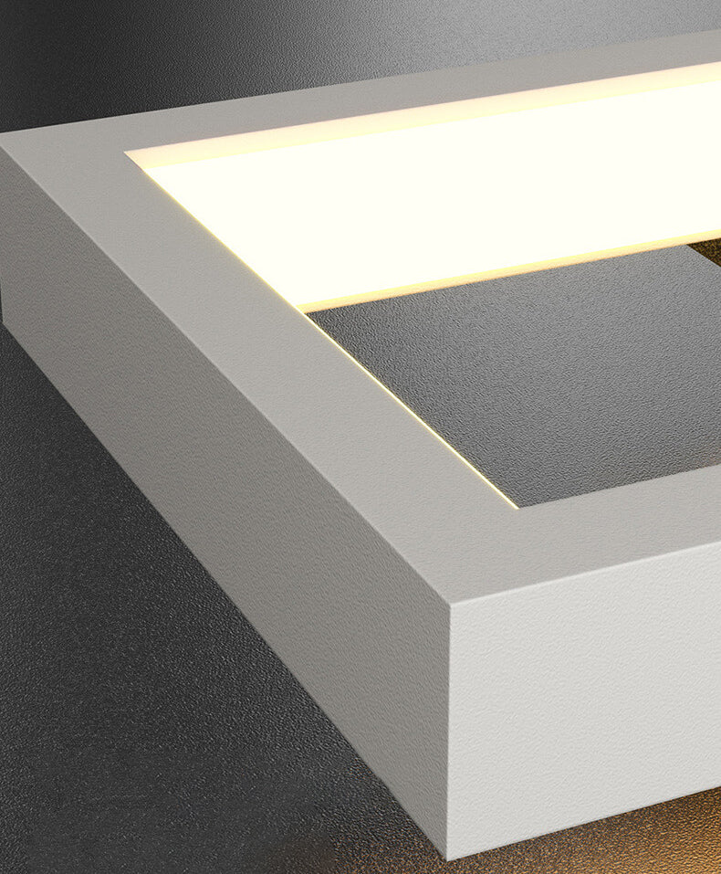 Minimalist Square Frame Iron Silicone LED Wall Sconce Lamp