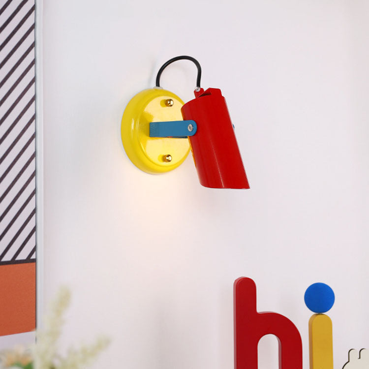 Scandinavian Cylinder 1-Light Adjustable Wall Sconce Lamp