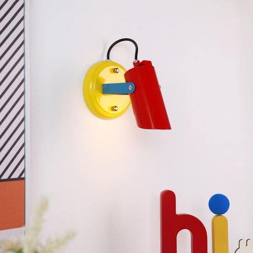 Scandinavian Cylinder 1-Light Adjustable Wall Sconce Lamp