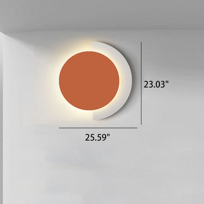 Solid Color Wrought Iron Acrylic LED Wall Sconce Lamp