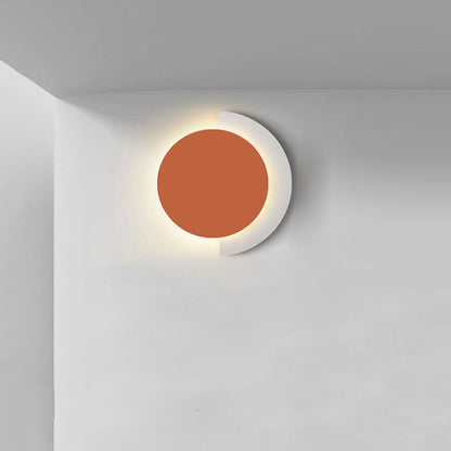 Solid Color Wrought Iron Acrylic LED Wall Sconce Lamp