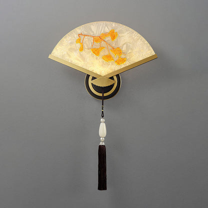 Chinese Copper Magnesium Acrylic LED Wall Sconce Lamp