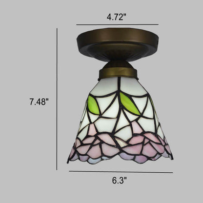 Traditional European Tiffany 1-Light Wall Sconce Lamp