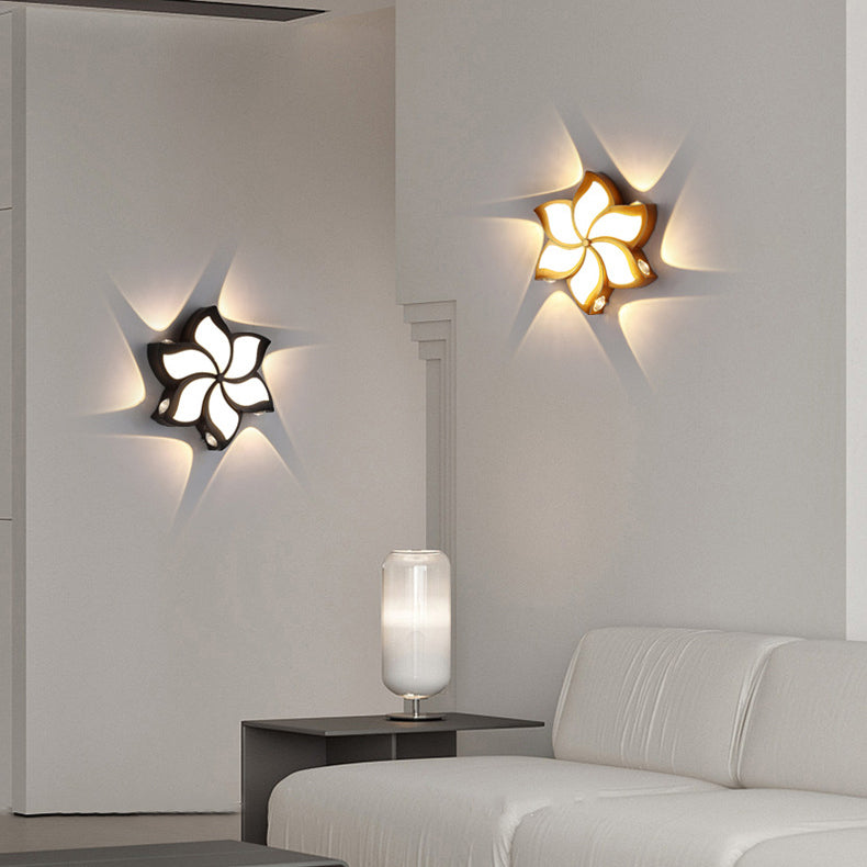 Simplicity Pinwheel Acrylic Shade LED Wall Sconce Lamp