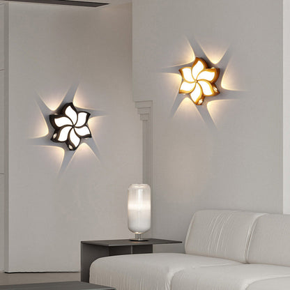 Simplicity Pinwheel Acrylic Shade LED Wall Sconce Lamp
