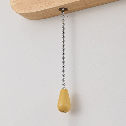 Minimalist Oak Glass Planet 1-Light Wall Sconce Lamp