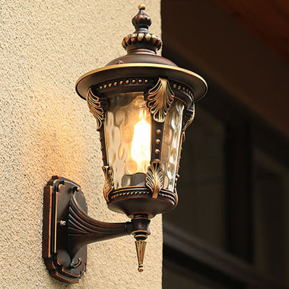 Cylinder Aluminum Glass 1-Light Wall Sconce Lamp