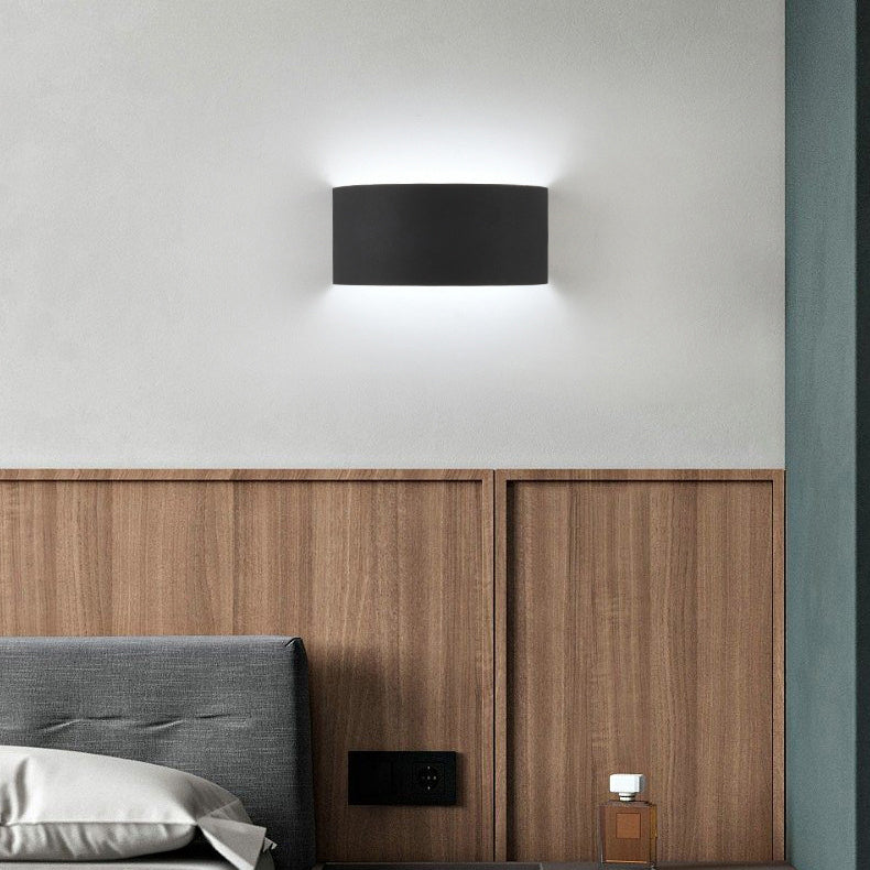 Modern Minimalist Half Round Iron LED Wall Sconce Lamp