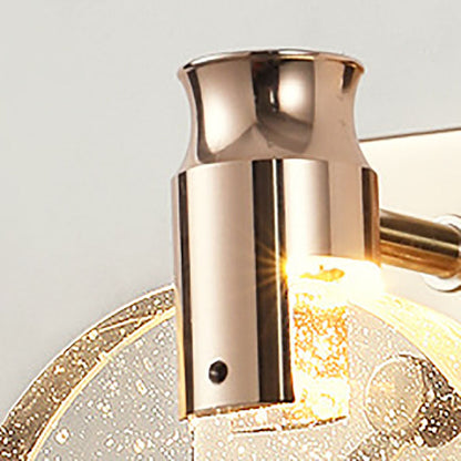 Round Square Base Aluminum Crystal LED Wall Sconce Lamp