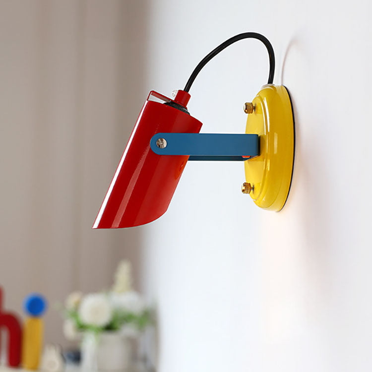 Scandinavian Cylinder 1-Light Adjustable Wall Sconce Lamp