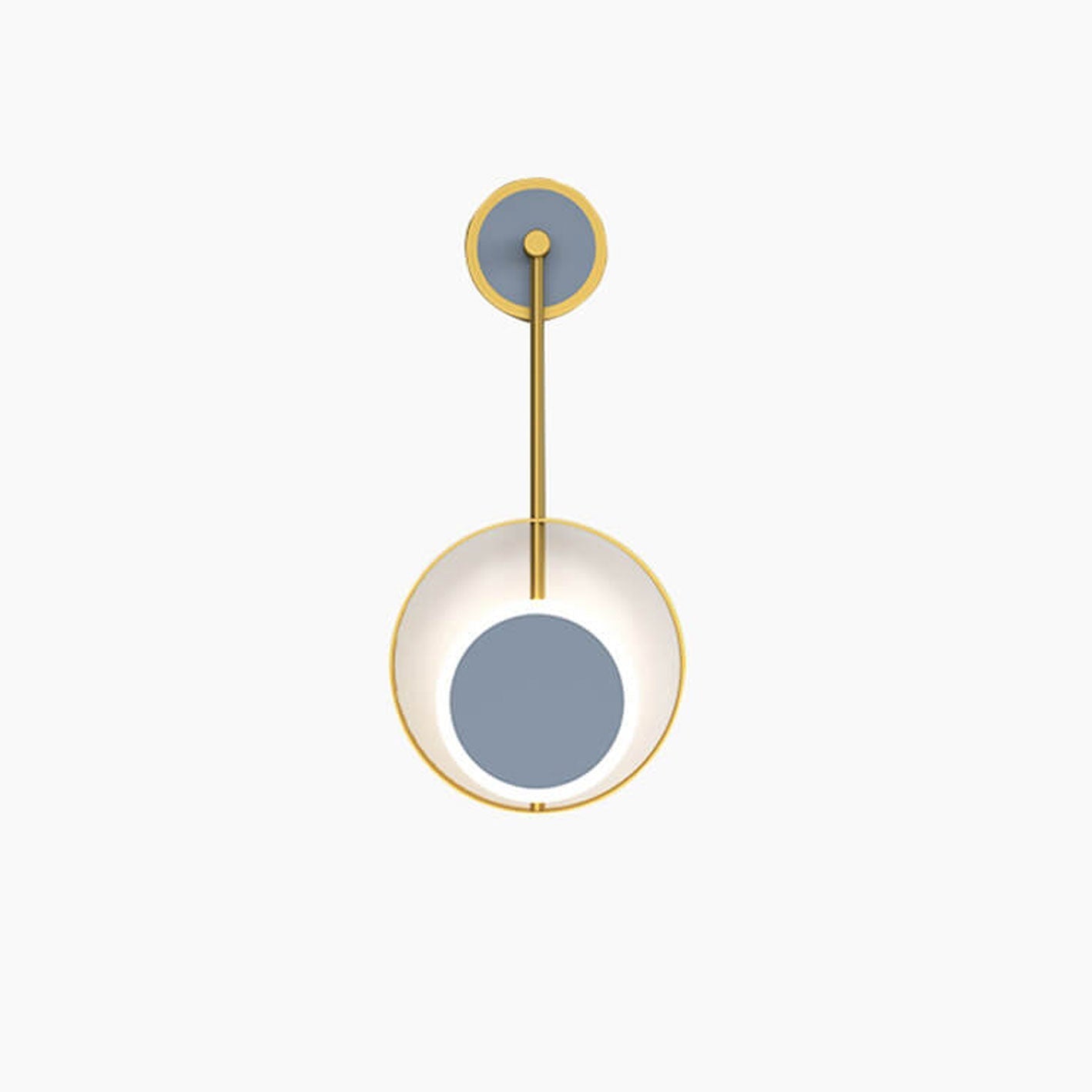 Iron Circle Straight Arm LED Light Wall Sconce Lamp