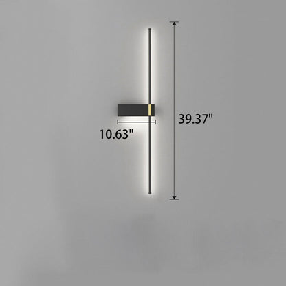 Minimalist Long Line Iron Acrylic LED Wall Sconce Lamp
