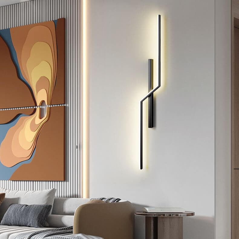 Geometry Lines Aluminum Iron Silicone LED Wall Sconce Lamp