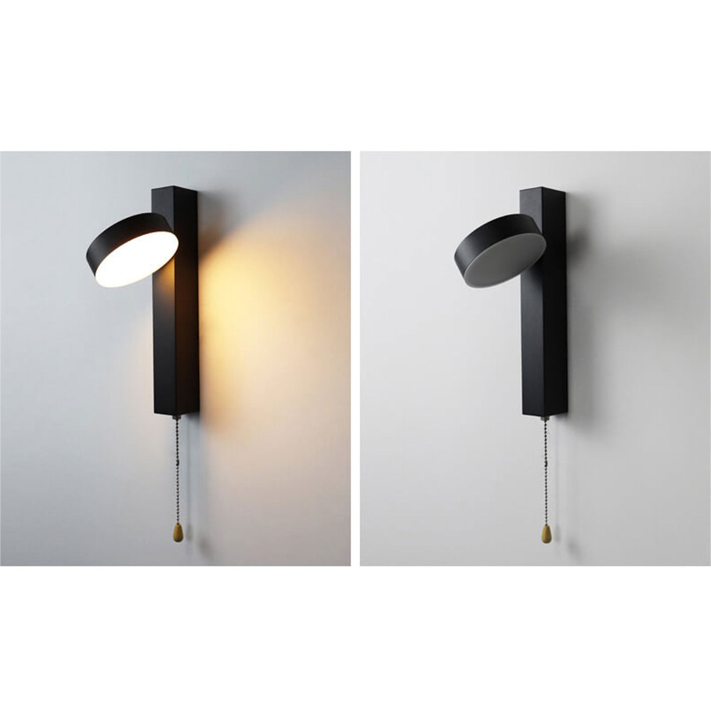 Wrought Iron Acrylic Pull Wire Switch LED Wall Sconce Lamp