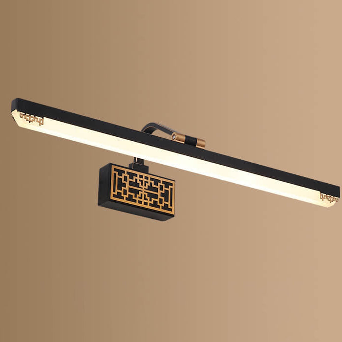Chinese Iron Bar Rotating LED Mirror Front Wall Sconce Lamp