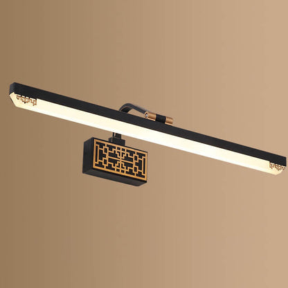 Chinese Iron Bar Rotating LED Mirror Front Wall Sconce Lamp