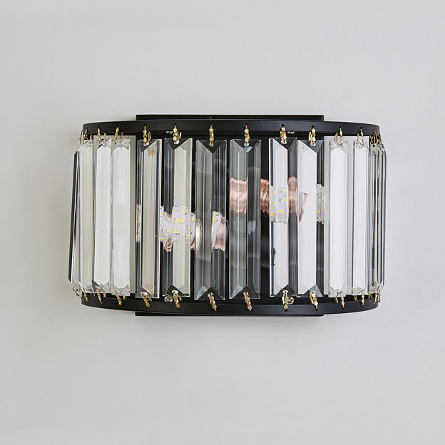 Light Minimalist Iron Crystal 2-Light Wall Sconce Lamp
