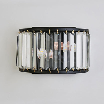 Light Minimalist Iron Crystal 2-Light Wall Sconce Lamp