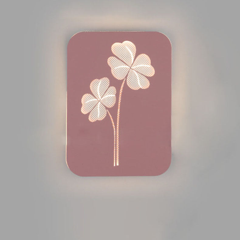 Acrylic Aluminum Iron Deer Ginkgo LED Wall Sconce Lamp
