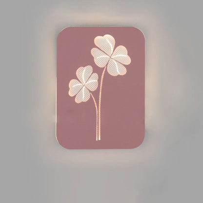 Acrylic Aluminum Iron Deer Ginkgo LED Wall Sconce Lamp