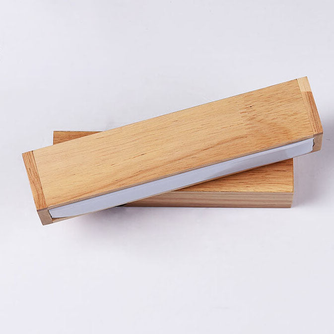 Log Wooden Rectangular Rotatable LED Wall Sconce Lamp