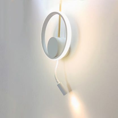 Round Leaf Iron Aluminum Acrylic LED Wall Sconce Lamp