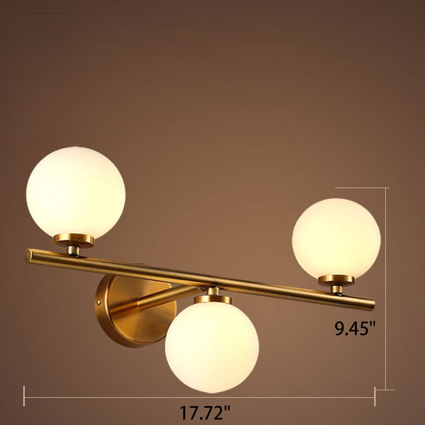 Milk Ball Metal Magic Bean 1/2/3 Light Wall Sconce Lamp