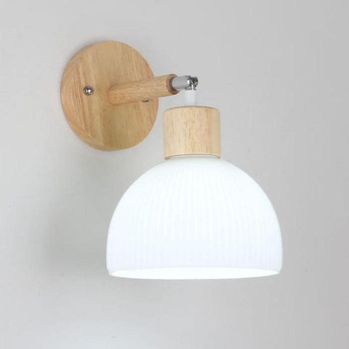Japanese Flower Pleated 1-Light Wall Sconce Lamp