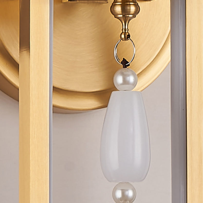 Transitional All Copper Glass Silicone LED Wall Sconce Lamp