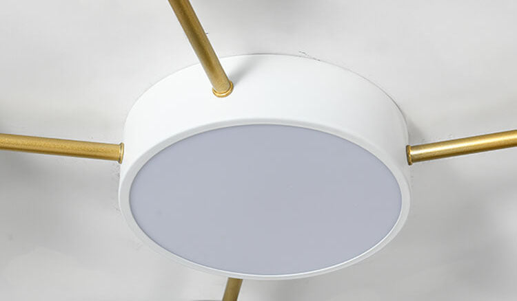 Scandinavian Solid Wood Iron LED Flush Mount Ceiling Light