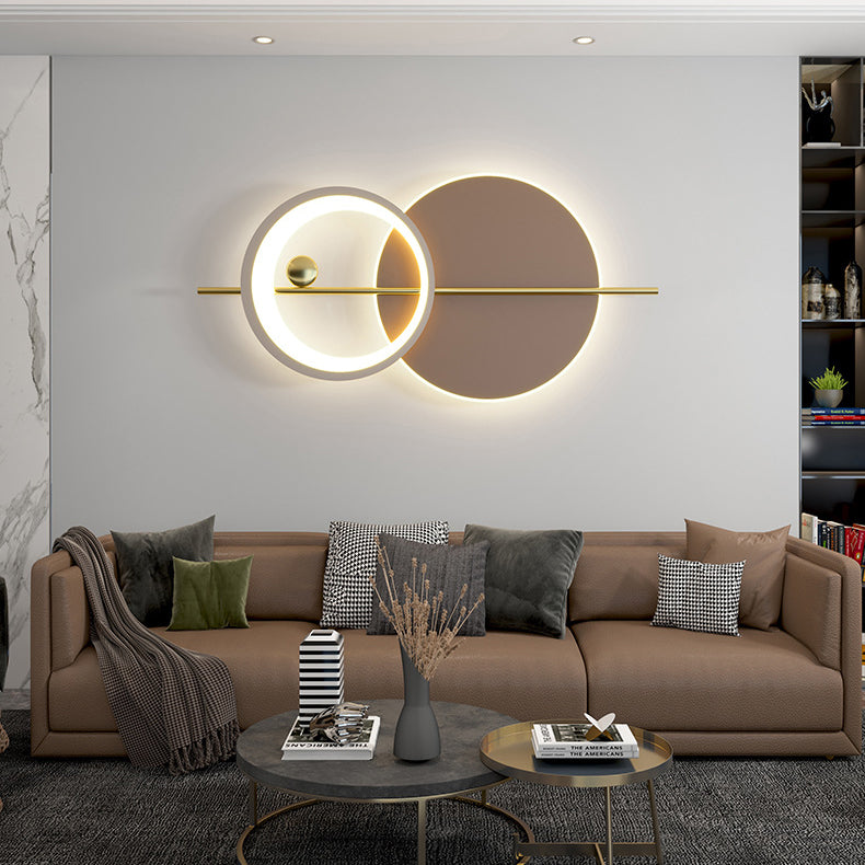 Modern Minimalist Round Iron Acrylic LED Wall Sconce Lamp