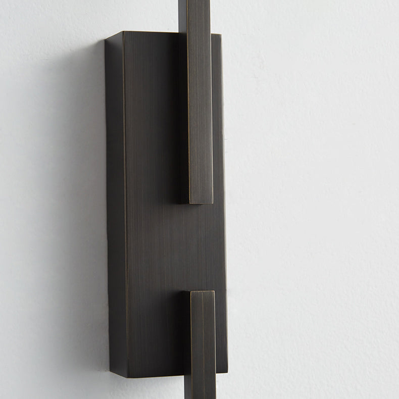 Mid-century Rectangular Geometric LED Wall Sconce Lamp