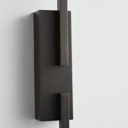 Mid-century Rectangular Geometric LED Wall Sconce Lamp