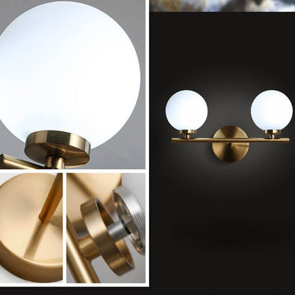 Milk Ball Metal Magic Bean 1/2/3 Light Wall Sconce Lamp