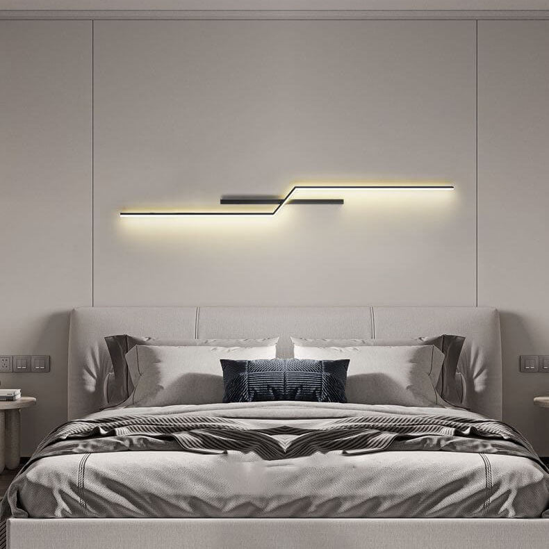 Geometry Lines Aluminum Iron Silicone LED Wall Sconce Lamp