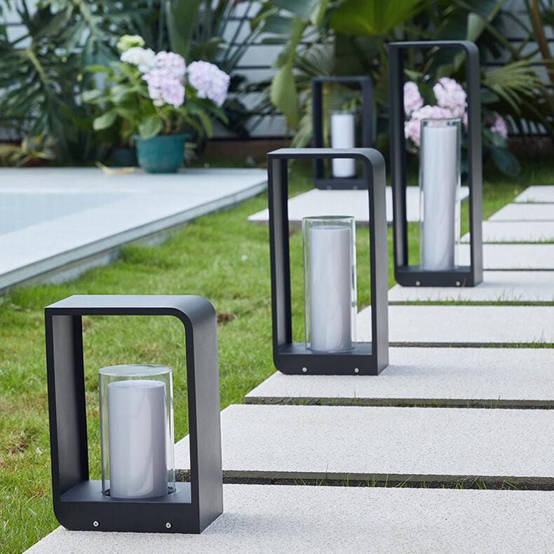 Modern Square Stainless LED Outdoor Lawn Landscape Light