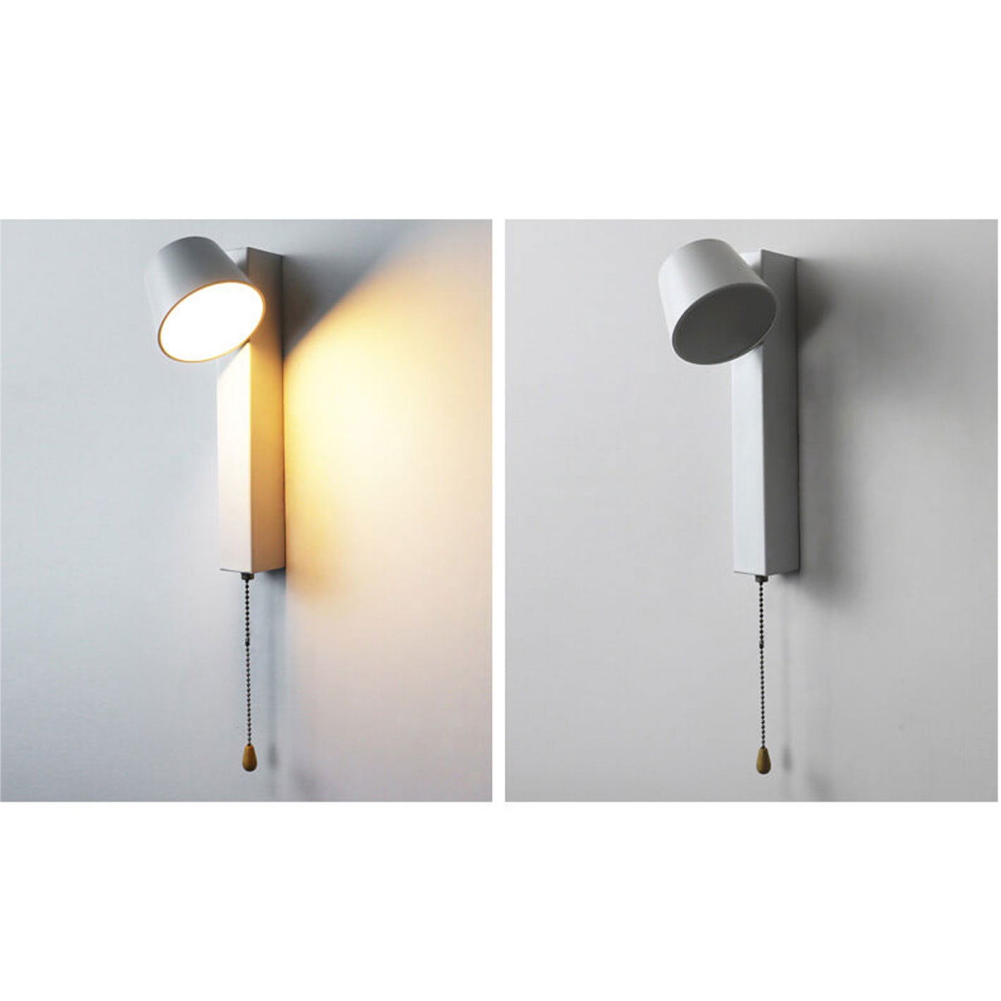 Wrought Iron Acrylic Pull Wire Switch LED Wall Sconce Lamp