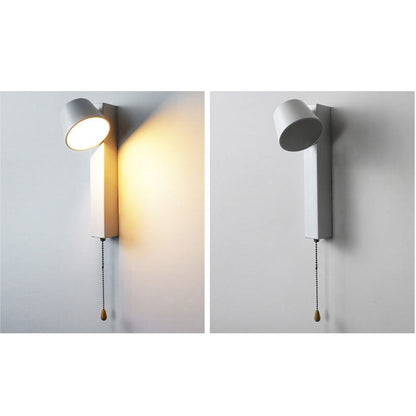 Wrought Iron Acrylic Pull Wire Switch LED Wall Sconce Lamp