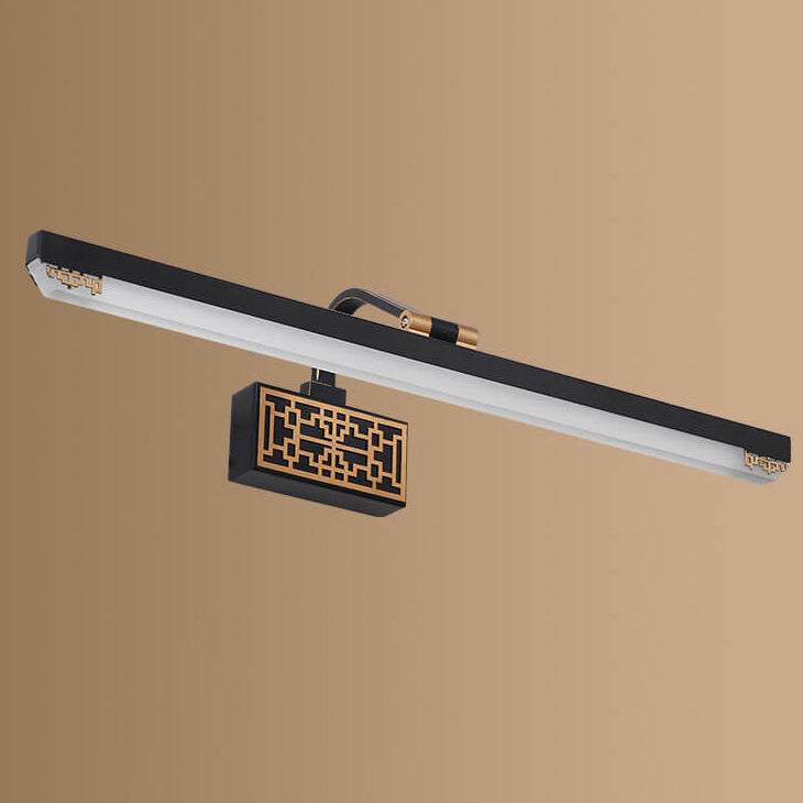Chinese Iron Bar Rotating LED Mirror Front Wall Sconce Lamp