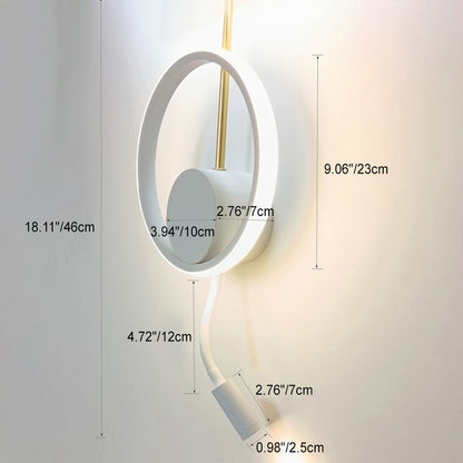 Round Leaf Iron Aluminum Acrylic LED Wall Sconce Lamp