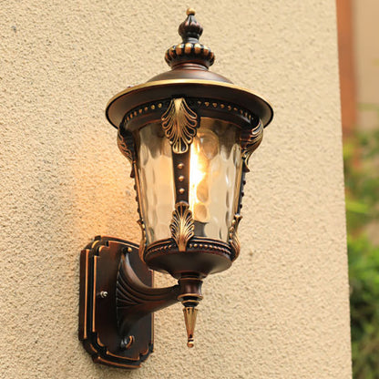 Cylinder Aluminum Glass 1-Light Wall Sconce Lamp