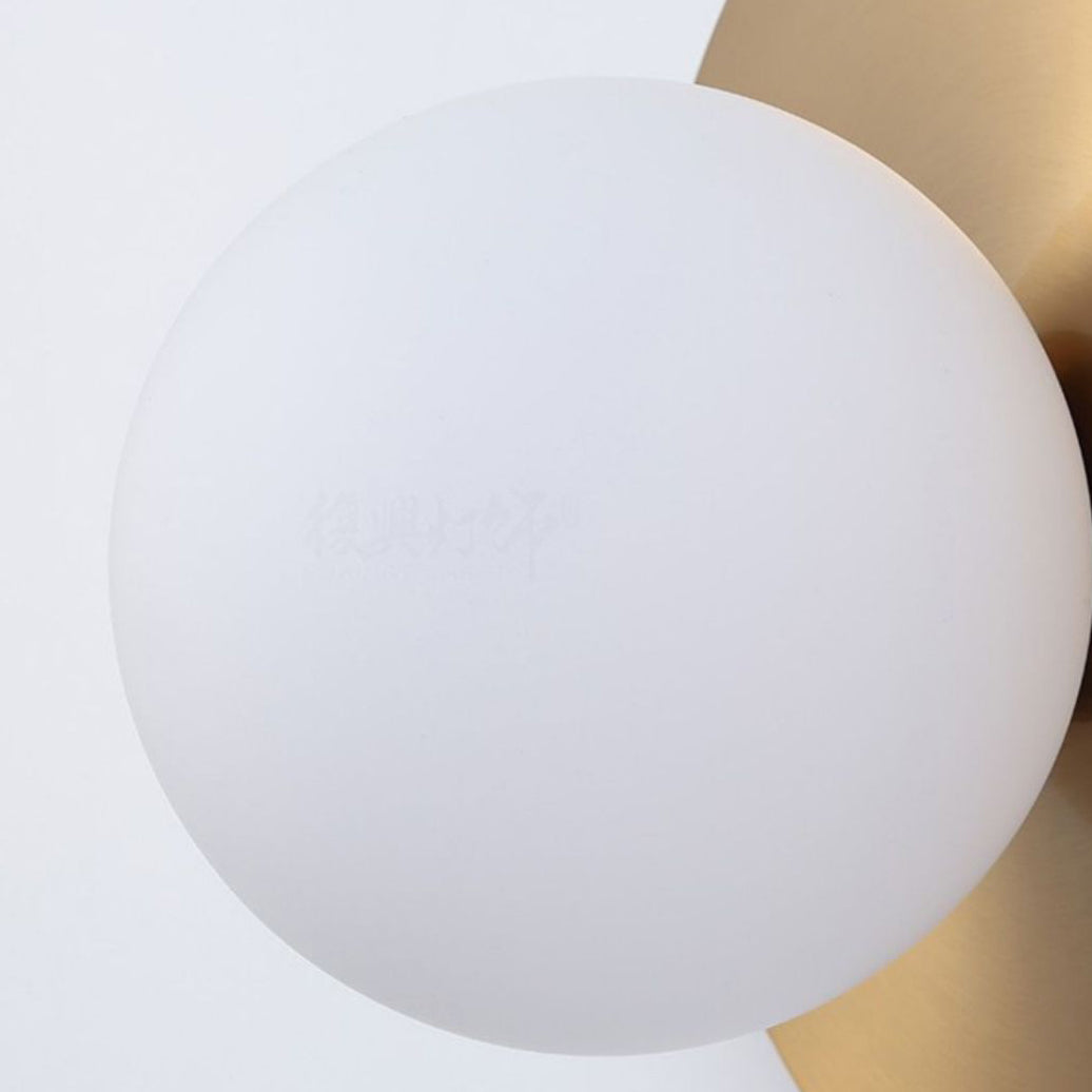 Minimalist Round Orb Iron Glass 1-Light Wall Sconce Lamp