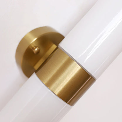 Minimalist Capsule Iron Glass 2-Light Wall Sconce Lamp