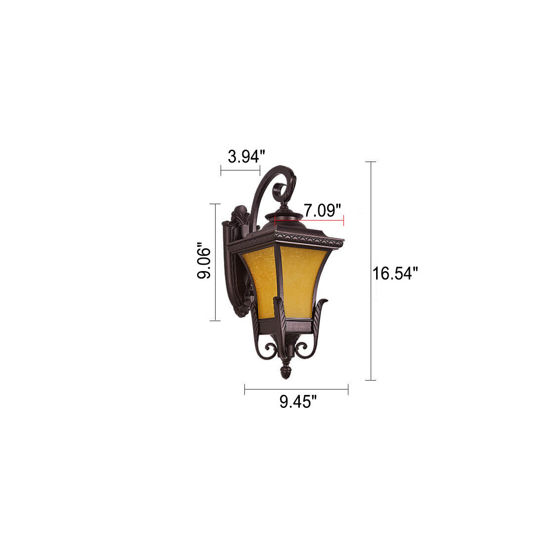 European-style Waterproof Outdoor 1-Light Wall Sconce Lamp