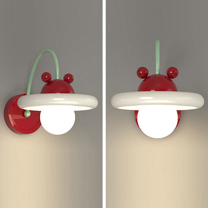 Cone Double Layer Disc Iron Glass 1-Light Wall Sconce Lamp