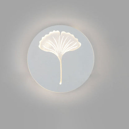 Acrylic Aluminum Iron Deer Ginkgo LED Wall Sconce Lamp